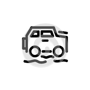 Offroad Transportation Monoline Symbol Icon Logo for Graphic Design, UI UX, Game, Android Software, and Website.