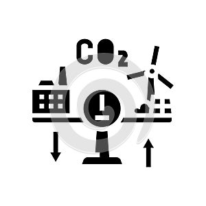 offset carbon glyph icon vector illustration
