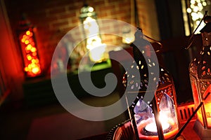 Boho Decor Lantern n Ambient LED Lights Lounge