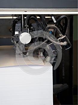 Offset press printing, detail
