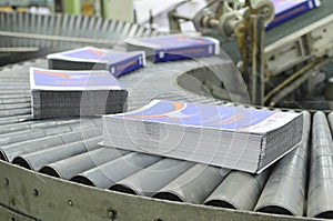 Offset print plant book production line photo
