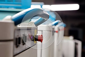 Offset printing machine - panic button