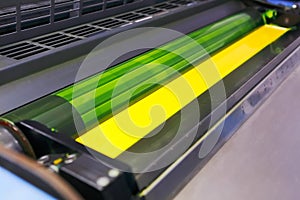 Offset printing machine - yellow ink photo