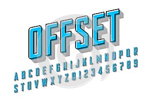 Offset printing style font