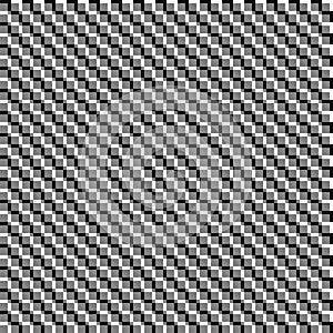 Offset squares seamless geometric pattern. Emboss, indent squares geometrical pattern. Op-art background texture