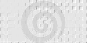 Offset white cube boxes block background wallpaper banner texture pattern template