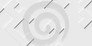 Offset white sparse angled cube boxes block background wallpaper banner template