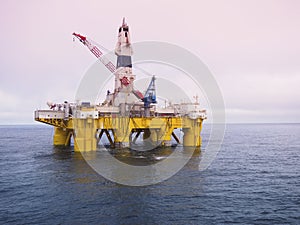 Offshore drilling rig in Gulf of Mexico, petroleum industry