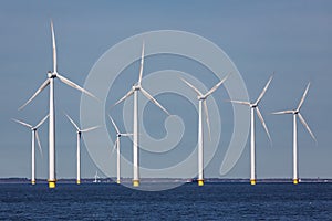 Offshore farm windturbines near Dutch coast