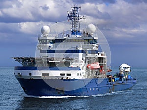 Offshore Icebreaker Underway at Sea.