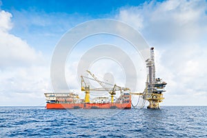 Offshore oil and gas production and exploration, tender rig work over wellhead remote platform to completion gases and crude oil