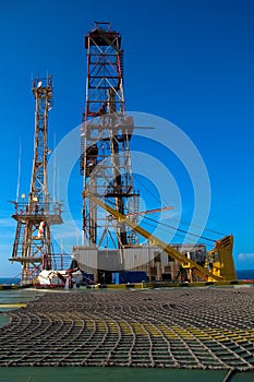 Offshore oil production rig photo