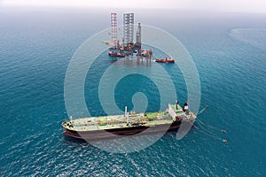 Offshore oil rig drilling platform