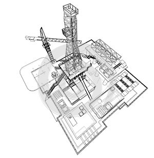 Offshore oil rig drilling platform concept