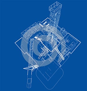 Offshore oil rig drilling platform concept