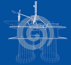 Offshore oil rig drilling platform concept