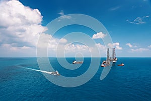 Offshore oil rig drilling platform