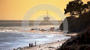 Offshore Oil Rig Drilling Platform - Pacific Coast