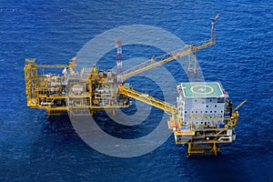 The offshore oil rig platform