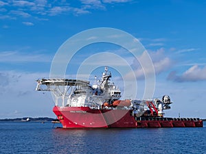 Offshore ship at anchorage area