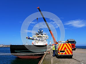 Offshore Supply Ship Loading Operations.