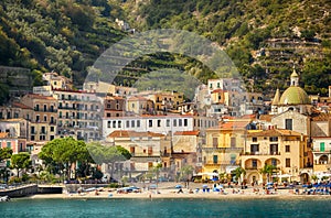 Offshore view of Maiori on the Amalfi Coast, Italy photo