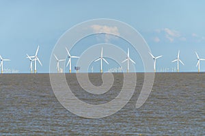 Offshore wind farm with cloud