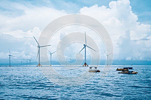 Offshore wind farm photo