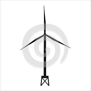 Offshore wind generator icon