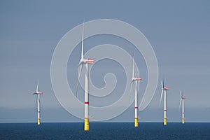 Offshore wind turbine farm in the north sea