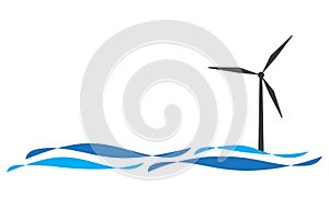 Offshore wind turbine illustration