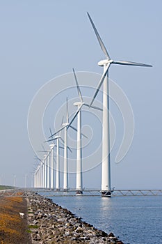 Offshore wind turbines in the Dutch sea