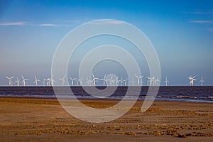 Offshore windfarm off the coast of Lincolnshire, UK