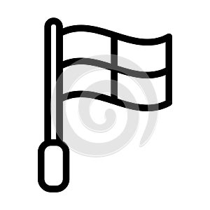 Offside Flag Vector Thick Line Icon For Personal And Commercial Use