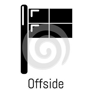 Offside icon, simple black style