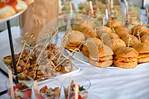 Offsite buffet. Photo of different food