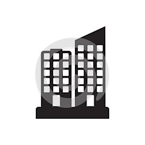 Ofice building flat vector icon