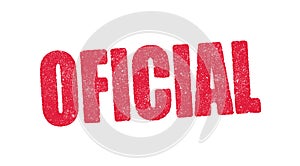 Oficial red ink stamp