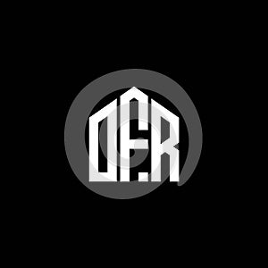 OFR letter logo design on BLACK background. OFR creative initials letter logo concept. OFR letter design.OFR letter logo design on photo