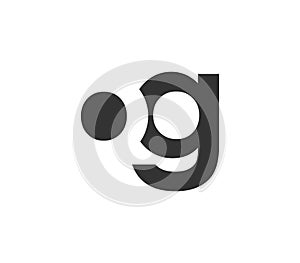 OG creative geometric initial based modern and minimal logo. Letter o g trendy fonts photo