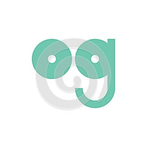 og initial letter vector logo icon