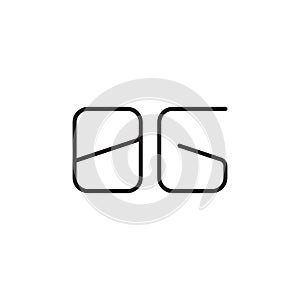 og initial letter vector logo icon