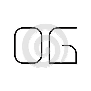 og initial letter vector logo icon