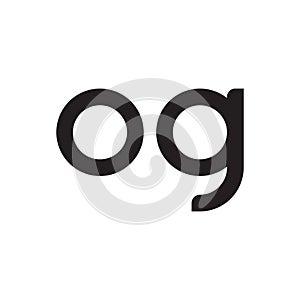 og initial letter vector logo icon