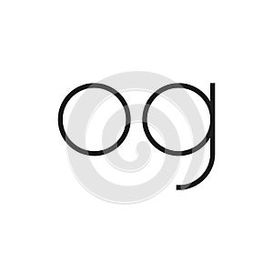 og initial letter vector logo icon