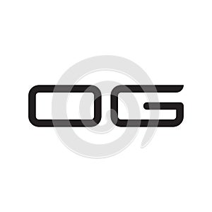 og initial letter vector logo icon