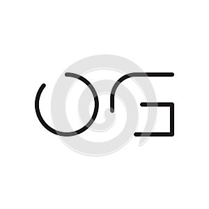 og initial letter vector logo icon