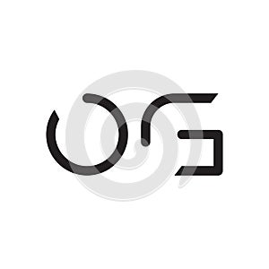 og initial letter vector logo icon