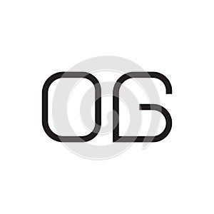 og initial letter vector logo icon