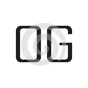 og initial letter vector logo icon